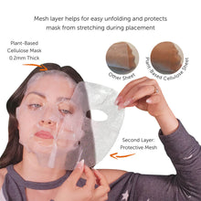 Load image into Gallery viewer, Turmeric + Aloe Vera Biodegradable Herbal Facial Sheet Mask 0.88 (25g) fl. oz x 5 Pack